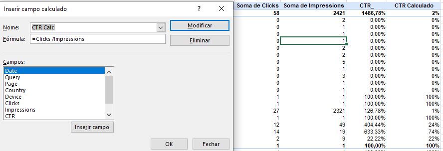 Tabela dinâmica no Excel